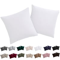 Obliečky na vankúše Soifox 80x80 cm biele, sada 2 ks – 100% mikrovlákno, nežehlivé, nemačkavé, so zipsom 1
