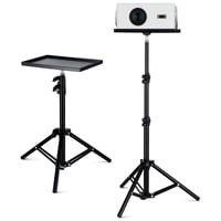 SOIMISS Skladací statív na projektor, nastaviteľná výška 40-110 cm, s táckou, držiak na notebook, čierny, prenosný na fotoaparát a projektor 1