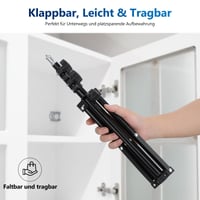 SOIMISS Skladací statív na projektor, nastaviteľná výška 40-110 cm, s táckou, držiak na notebook, čierny, prenosný na fotoaparát a projektor 5