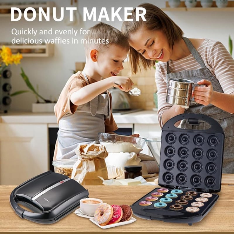 SOKANY SK-08002 1400W Fánk Sütő 16 Mini Fánkhoz Tapadásmentes Bevonattal
