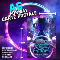Narodeninová pozvánka SoKawaï pre deti s tematikou Laser Game, 10 ks pozvánok + 10 obálok, vo francúzskom jazyku 6