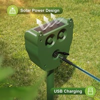 SOKTNEU ultrazvučni rastjerivač mačaka na solarni pogon, IPX4, 5 načina rada, zaštita za vrt na otvorenom protiv mačaka, pasa, miševa i medvjeda 5