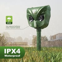 SOKTNEU ultrazvučni rastjerivač mačaka na solarni pogon, IPX4, 5 načina rada, zaštita za vrt na otvorenom protiv mačaka, pasa, miševa i medvjeda 4
