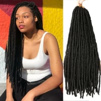 SOKU Műhaj Istennő Locs Szett - 5 Csomag Horgolt Raszta Hajhosszabbítás, Sötétbarna, 66 cm, Szintetikus Puha Fonott Dreadlock 1