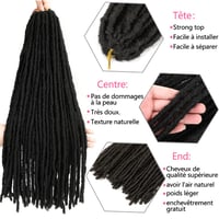 SOKU Műhaj Istennő Locs Szett - 5 Csomag Horgolt Raszta Hajhosszabbítás, Sötétbarna, 66 cm, Szintetikus Puha Fonott Dreadlock 3