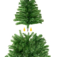 SOLAGUA NAVIDAD Umelý vianočný stromček Jedľa s ihličím typu lametta a kovovým stojanom, trblietavá zelená, 210 cm, 668 vetvičiek 2