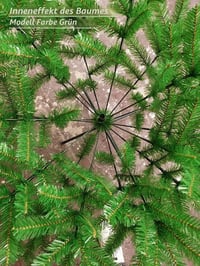 SOLAGUA NAVIDAD Umelý vianočný stromček Jedľa s ihličím typu lametta a kovovým stojanom, trblietavá zelená, 210 cm, 668 vetvičiek 3