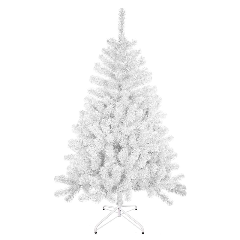 Umelý vianočný stromček SOLAGUA NAVIDAD s trblietavými bielymi ihličkami, kovový stojan, 180 cm, 477 vetiev