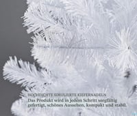 Umelý vianočný stromček SOLAGUA NAVIDAD s trblietavými bielymi ihličkami, kovový stojan, 180 cm, 477 vetiev 2