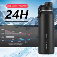SOLARLAB Rozsdamentes Acél Termosz Palack 1,2L Zöld - Hőszigetelt Kulacs Hideg és Meleg Italokhoz Sport és Túrázáshoz 5
