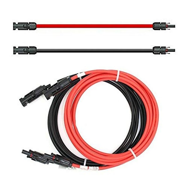 Cablu Solar Solartronics 4 mm² 1,5 m cu Conector Solar, Dublu, Roșu/Negru pentru Sisteme Fotovoltaice