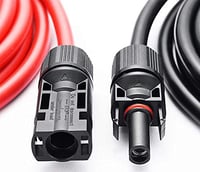 Cablu Solar Solartronics 4 mm² 1,5 m cu Conector Solar, Dublu, Roșu/Negru pentru Sisteme Fotovoltaice 4