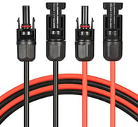 Cablu Solar Solartronics 4 mm² 1,5 m cu Conector Solar, Dublu, Roșu/Negru pentru Sisteme Fotovoltaice 2