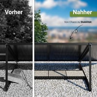 SolarXon Napelem Tartó Fekete Alumínium 118cm 0-90° Balkon Erőmű 2