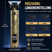 Set Profesional de Tuns Păr și Barbă pentru Bărbați Solati, cu Afișaj LED, Încărcare USB-C, Mașină de Contur Electrică 4