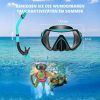 Set de snorkeling Solava pentru adulți, cu mască de scufundări anti-aburire și tub de snorkel uscat, mască profesională din sticlă securizată pentru snorkeling 6