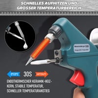 Forrasztópáka Készlet 60W 220V Automata Forrasztóón Adagolással, 5 Pótcsúccsal, Csipeszekkel és Forrasztóónnal, Egykezes Kezelés, Használt 4