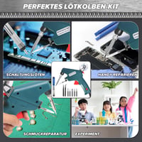 Forrasztópáka Készlet 60W 220V Automata Forrasztóón Adagolással, 5 Pótcsúccsal, Csipeszekkel és Forrasztóónnal, Egykezes Kezelés, Használt 8