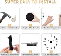 SOLEDI 3D falióra matrica szett DIY dekoráció otthonhoz irodához 3