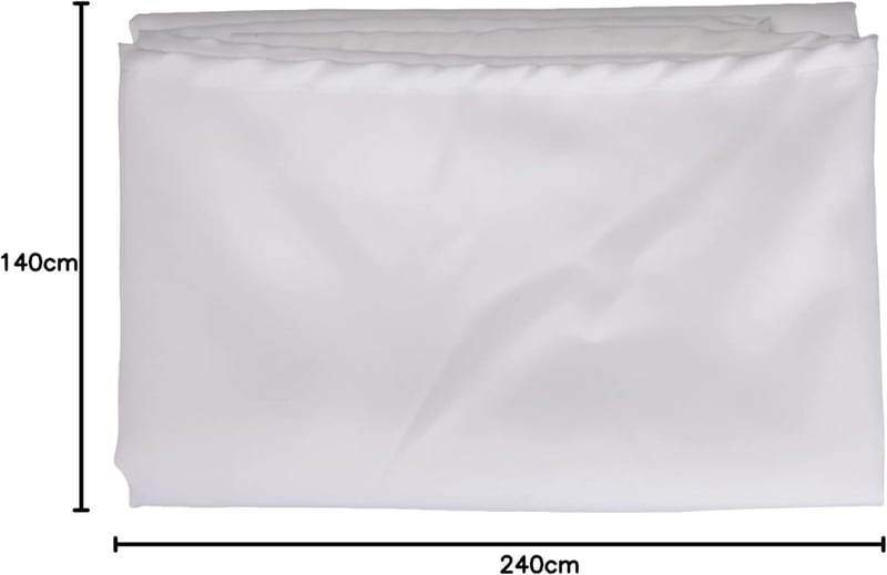 Soleil d'ocre Alix Fehér Vízlepergető Négyzet Asztalterítő 140x240 cm - 2-140 x 240 cm, White