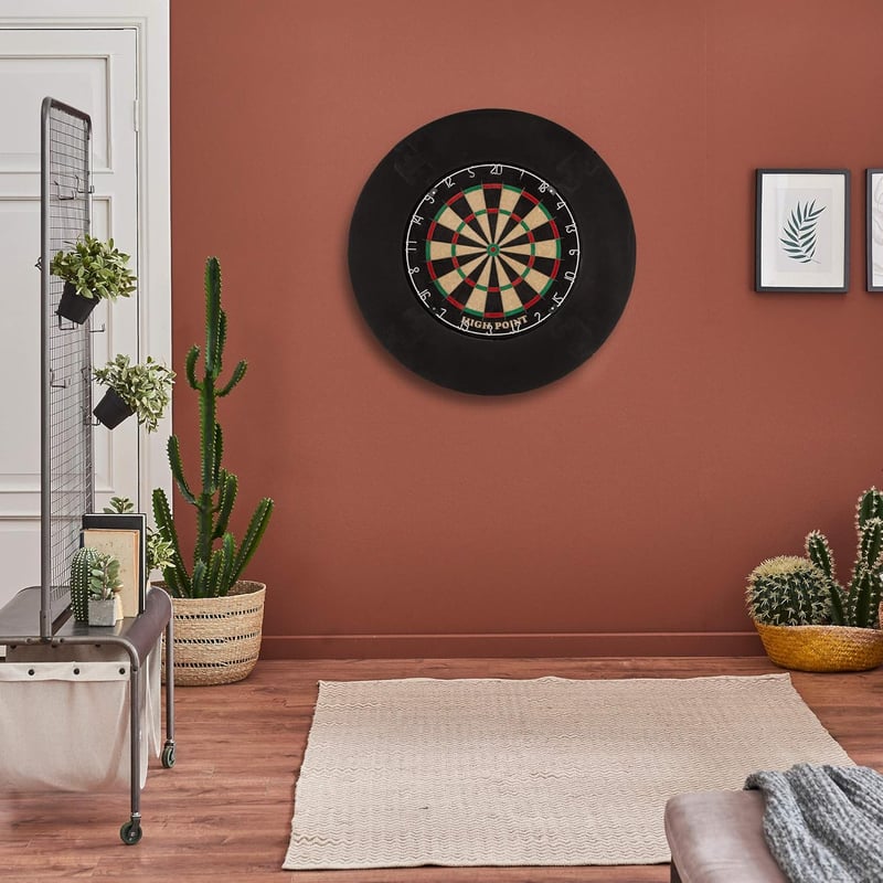 Solid Success Fekete Darts Védőgyűrű - Professzionális Fali Védelem, 3,5 cm Vastag EVA Anyag, Kiegészítő Rögzítés Nélkül, Dartábla Védőkeret