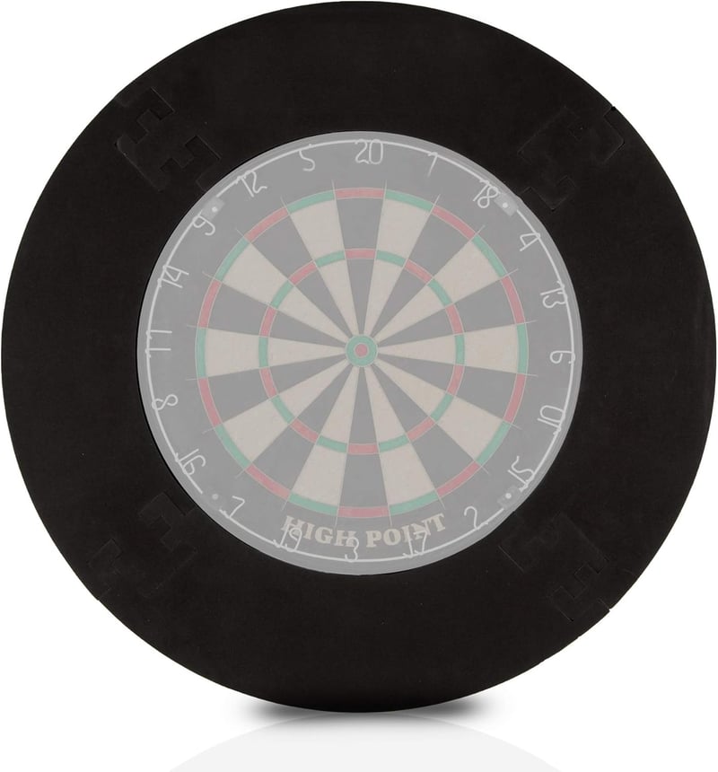 Solid Success Fekete Darts Védőgyűrű - Professzionális Fali Védelem, 3,5 cm Vastag EVA Anyag, Kiegészítő Rögzítés Nélkül, Dartábla Védőkeret