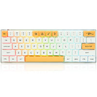 Kompaktná mechanická herná klávesnica SOLIDEE 60%, RGB, hot-swap, červené spínače, farba medovo-mliečna 2
