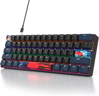 SOLIDEE 61 gombos mechanikus gaming billentyűzet piros kapcsolóval LED háttérvilágítással 2