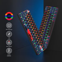 SOLIDEE 61 gombos mechanikus gaming billentyűzet piros kapcsolóval LED háttérvilágítással 5