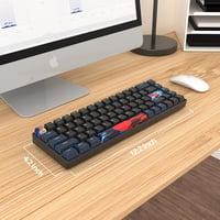 Tastatură mecanică de gaming SOLIDEE 65%, 68 de taste, switch-uri roșii, iluminare LED - negru-albastru 7