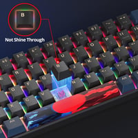 Tastatură mecanică de gaming SOLIDEE 65%, 68 de taste, switch-uri roșii, iluminare LED - negru-albastru 2
