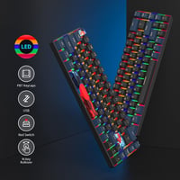 Tastatură mecanică de gaming SOLIDEE 65%, 68 de taste, switch-uri roșii, iluminare LED - negru-albastru 3