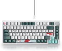 SOLIDEE 75% Vezetékes Mechanikus Gamer Billentyűzet, Hot-swap, RGB Háttérvilágítás, Gasket Szerkezet, TKL 82 Gombos, Forgógombbal (Forest) 8