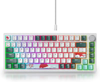 SOLIDEE 75% Vezetékes Mechanikus Gamer Billentyűzet, Hot-swap, RGB Háttérvilágítás, Gasket Szerkezet, TKL 82 Gombos, Forgógombbal (Forest) 2