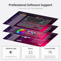 SOLIDEE 87 Gombos Mechanikus Gaming Billentyűzet RGB Háttérvilágítással Cserélhető Kapcsolókkal 5