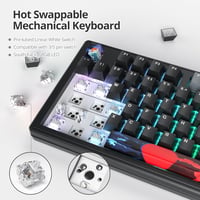 SOLIDEE 87 Gombos Mechanikus Gaming Billentyűzet RGB Háttérvilágítással Cserélhető Kapcsolókkal 3