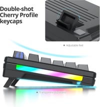 SOLIDEE 87 Gombos Mechanikus Gaming Billentyűzet RGB Háttérvilágítással Cserélhető Kapcsolókkal 7