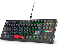 SOLIDEE 87 Gombos Mechanikus Gaming Billentyűzet RGB Háttérvilágítással Cserélhető Kapcsolókkal 1