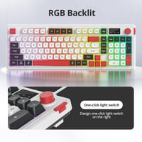 SOLIDEE 96% Membrán Billentyűzet Forgógombbal - Vezetékes/Bluetooth 5.0/2.4GHz Gasket Mount RGB Háttérvilágítással, 98 Gombos Mechanikus Érz 6