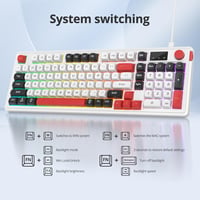 SOLIDEE 96% Membrán Billentyűzet Forgógombbal - Vezetékes/Bluetooth 5.0/2.4GHz Gasket Mount RGB Háttérvilágítással, 98 Gombos Mechanikus Érz 3