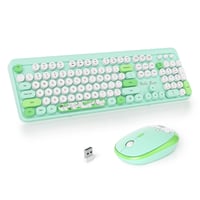 SOLIDEE Retro bežični set tipkovnice i miša, 104 tipke - medvjeđe zelena 1