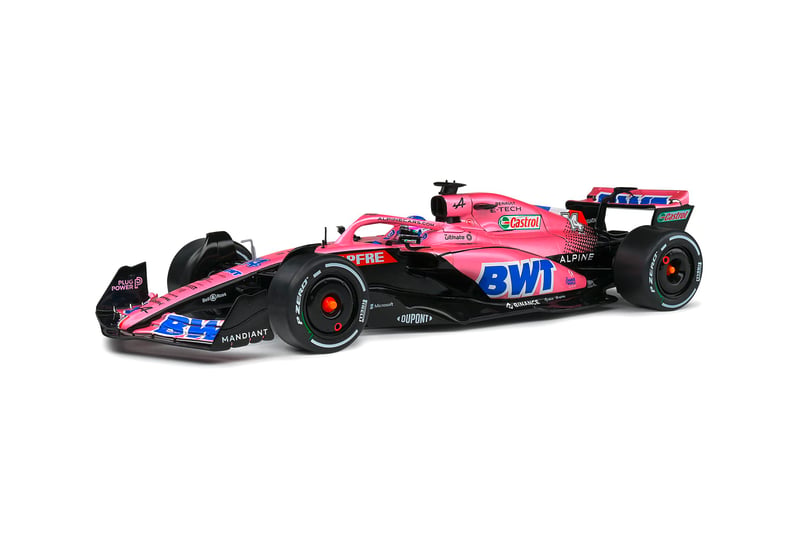 Model auta Solido Alpine A522 Alonso Formula 1, mierka 1:18, ružový