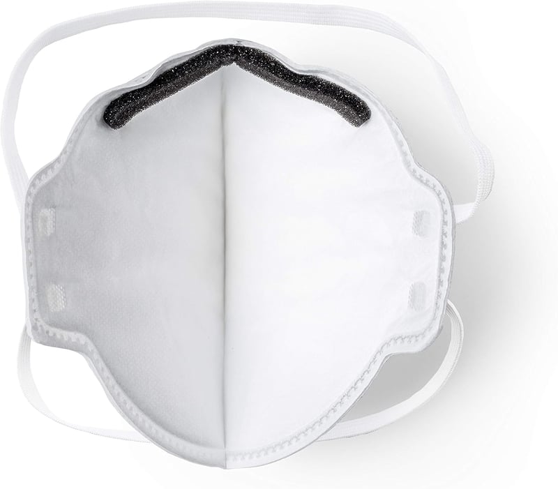 Mască de protecție respiratorie SolidWork FFP2 | Mască de protecție ambalată individual | Mască de gură pentru protecție împotriva prafului | Mască de față antipraf fin