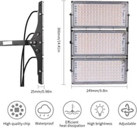 SOLIKU 300W LED Reflektor 24000 lm Meleg Fehér Kültéri Munkalámpa IP65 Vízálló 2