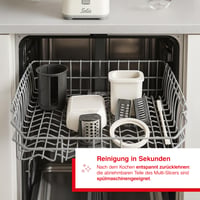 Solis Multi Slicer kuchynský krájač 5 v 1 s 5 vymeniteľnými nástavcami na krájanie, strúhanie, julienne a vlnkovanie, biely, systém kliknutia, Moso 5