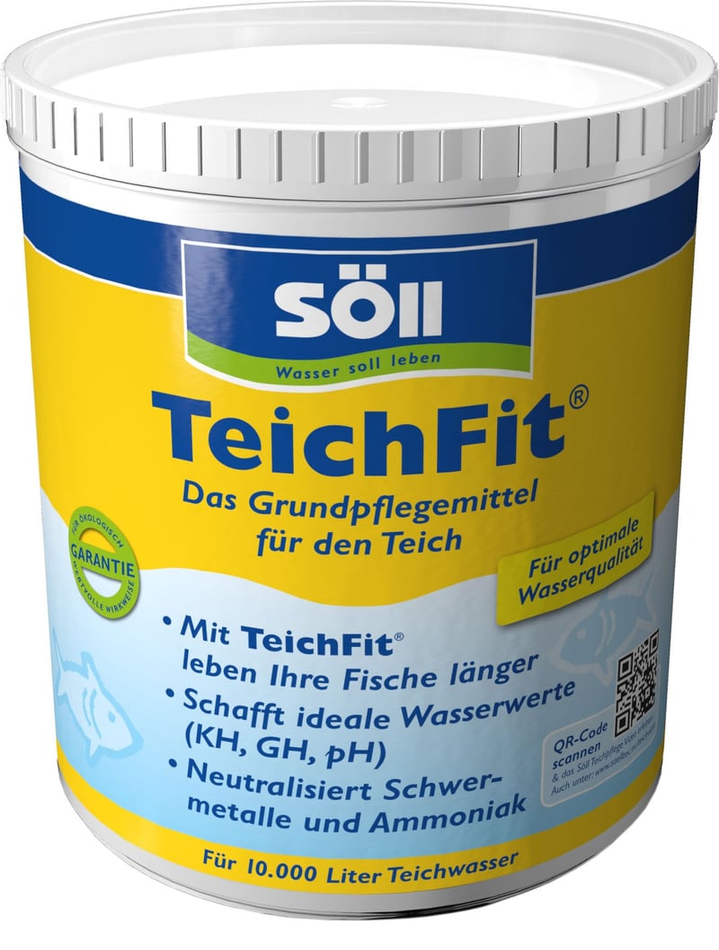 Söll TeichFit Tóápoló Alap Vízkezelő Szer 10 kg - Kerti Tó, Haltó, Koi Tó és Úszótó Stabilizátor