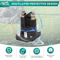 SOLLON 12V Indítórelé Solenoidszelep Fűnyírógéphez Hómaróhoz Golfautóhoz Traktorhoz 5