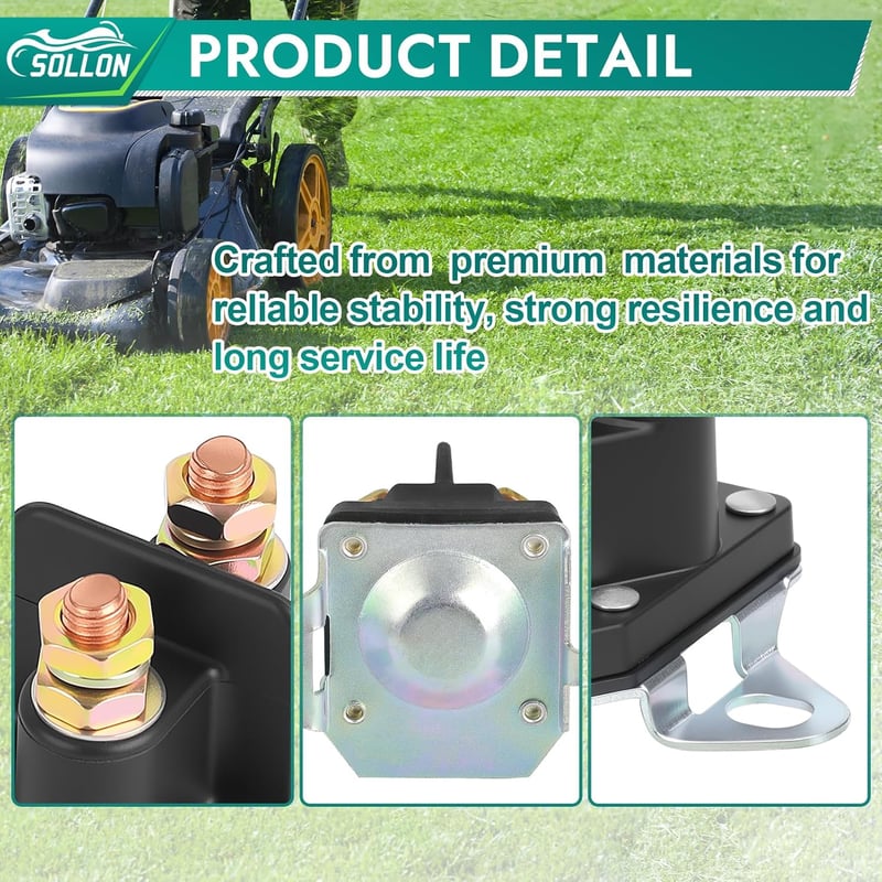 SOLLON 12V Indítórelé Solenoidszelep Fűnyírógéphez Hómaróhoz Golfautóhoz Traktorhoz