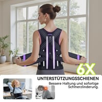 SOLOEVER Hátfájás Elleni Tartásjavító Pánt Női Férfi S Méret Lila Légáteresztő - S, purple 2