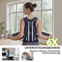 SOLOEVER Hátfeszítő Posture Corrector Szürke L - Állásjavító Hátbandázs Nőknek Férfiaknak 2